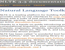 Tablet Screenshot of nltk.org